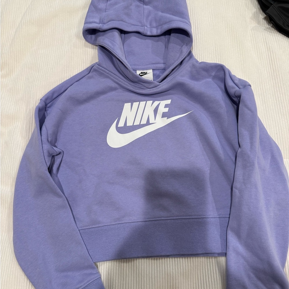 Nike Lavender Cropped Hooded Sweatshirt